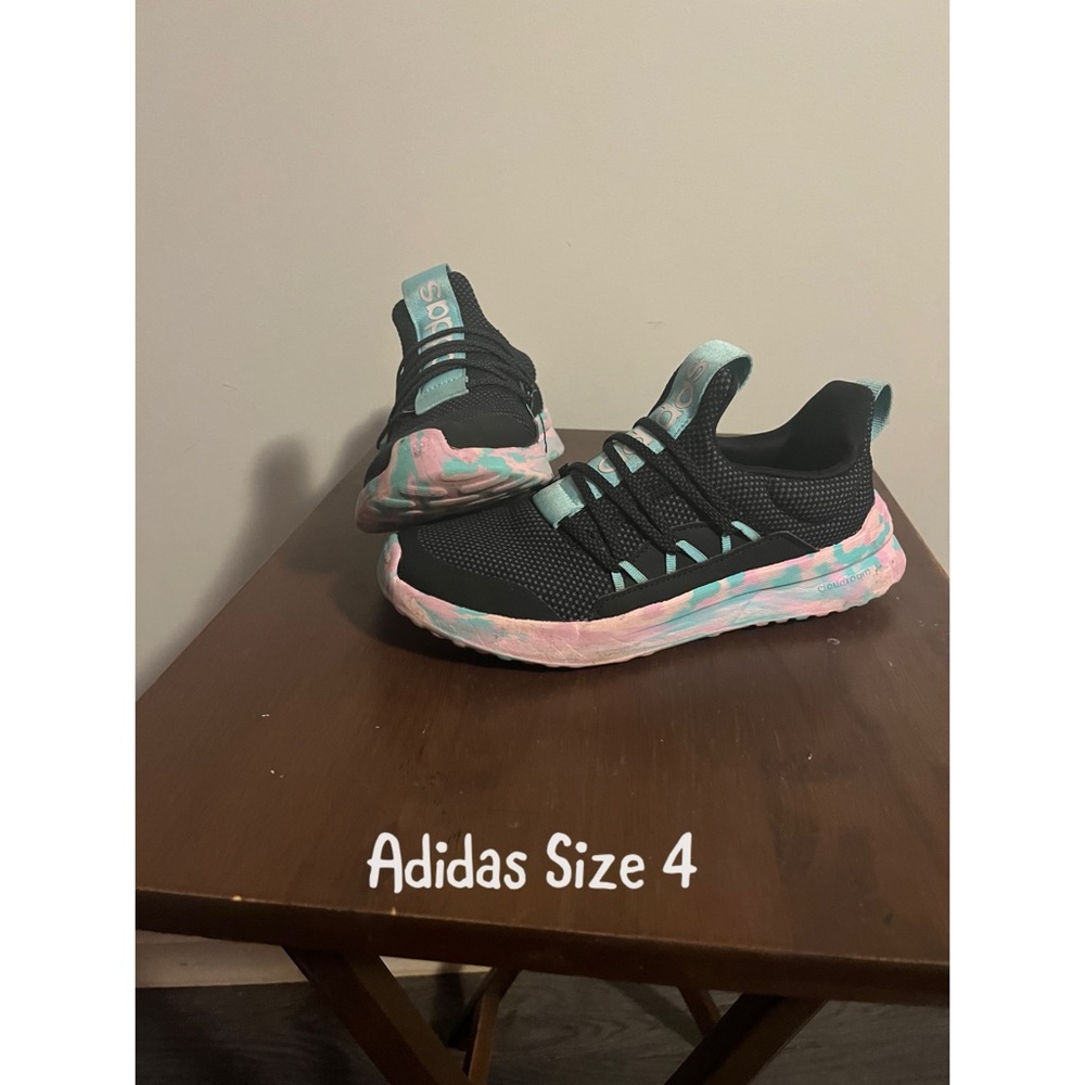 Adidas Black and Pink Sneakers Lightweight Mesh Design